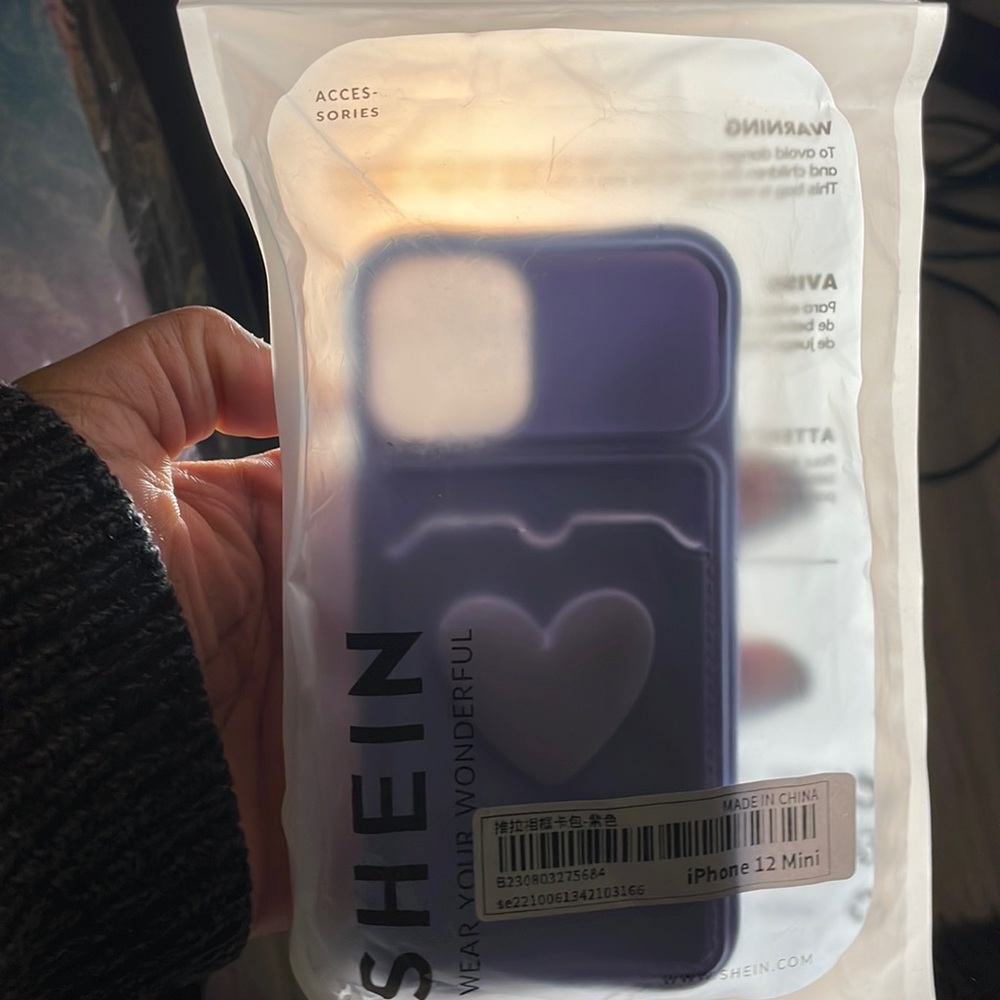 Phone case iPhone 12 mini purple heart case